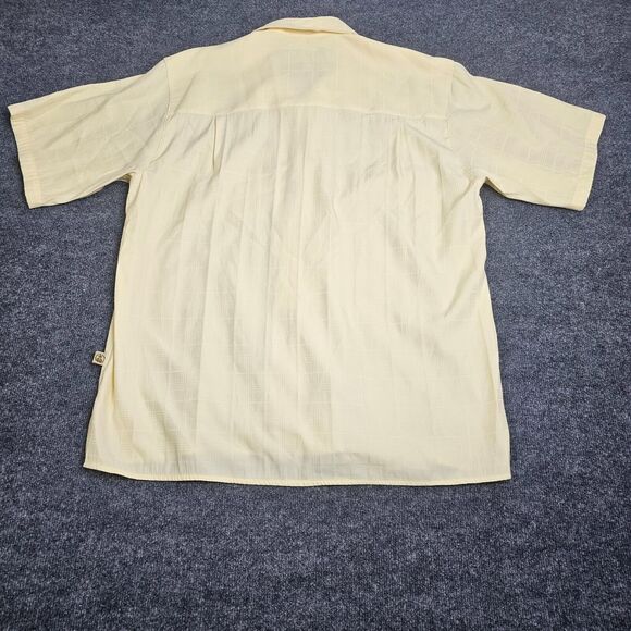 Joe Marlin Extra Large XL Yellow Short Sleeve Button Up Hawaiian Shirt - Picture 2 of 9